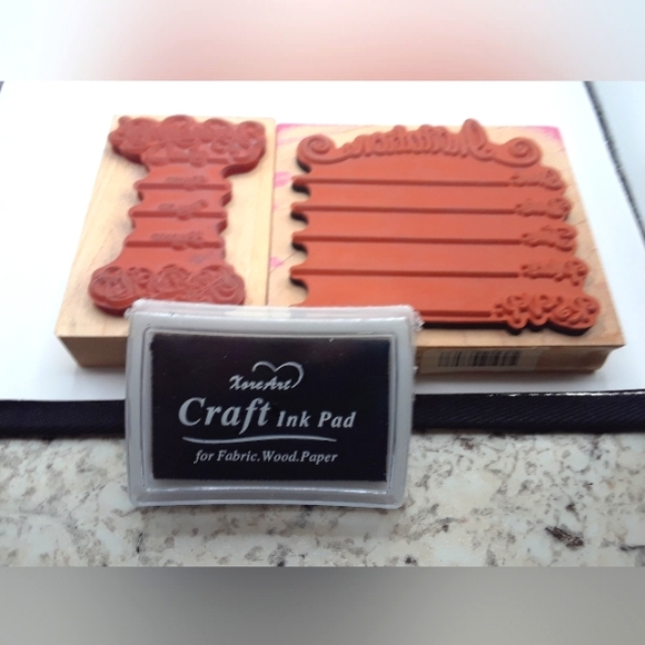 Lot of 2 You're Invited  RSVP Rubber Stamp Set + Ink Pad - Picture 7 of 7